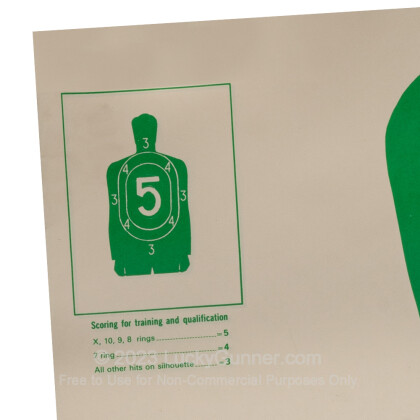Large image of Targets - Champion - Green B27 Paper Silhouette - 100 Targets In Stock