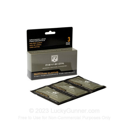 Large image of Revision Anti Fog Cloths -  Revision Glass Cleaning Cloths in Foil Packets For Sale