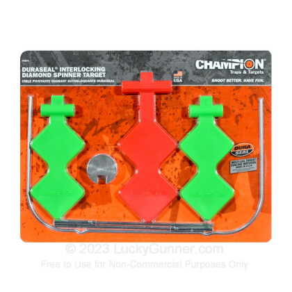 Large image of Champion Duraseal Spinner Targets For Sale - Red and Green Interlocking Self-Healing Diamond Spinner Target In Stock