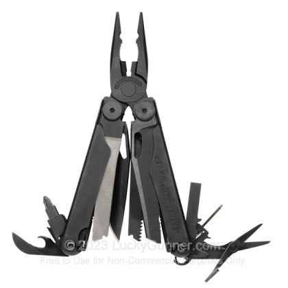 Large image of Leatherman WAVE Multi-Tool 17 Tool Perfect For Any Task For Sale - Black Oxide WAVE For Sale