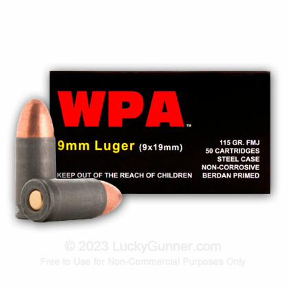 Image 1 of Wolf 9mm Luger (9x19) Ammo