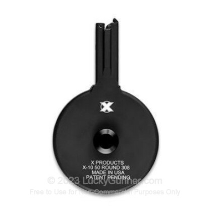 Large image of X-Products AR-10 50rd - .308 - Black - High Capacity Drum Magazine For Sale 