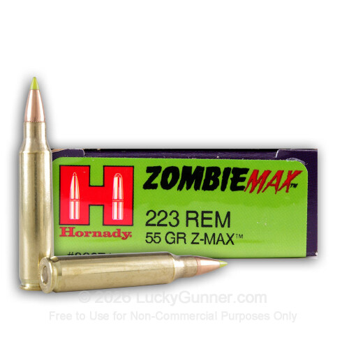 223 Rem - 55 gr Z-MAX Zombie - Hornady - 200 Rounds