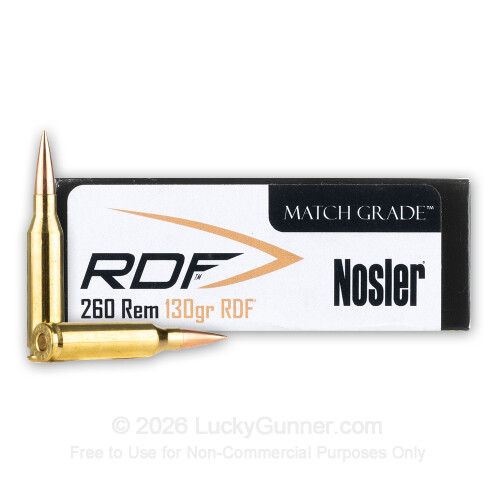 Premium 260 Rem Ammo For Sale - 130 Grain HPBT Ammunition in Stock by ...