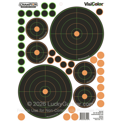 VisiColor Adhesive 50 Yard Sight-In Bullseye Targets For Sale - 5 - 11. ...