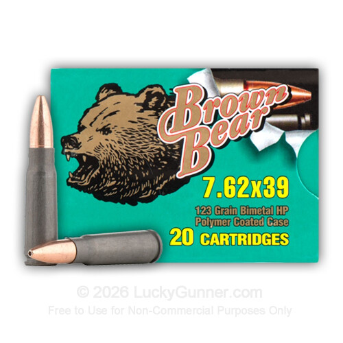 Cheap 7.62x39 Ammo For Sale - 123 gr HP Polymer Coated Ammunition