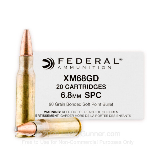 Bulk 6.8 SPC Ammo In Stock - 90 gr - Bonded Soft Point - Remington