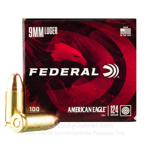 Cheap 9mm Ammo For Sale 124 Grain FMJ Ammunition in Stock by Federal