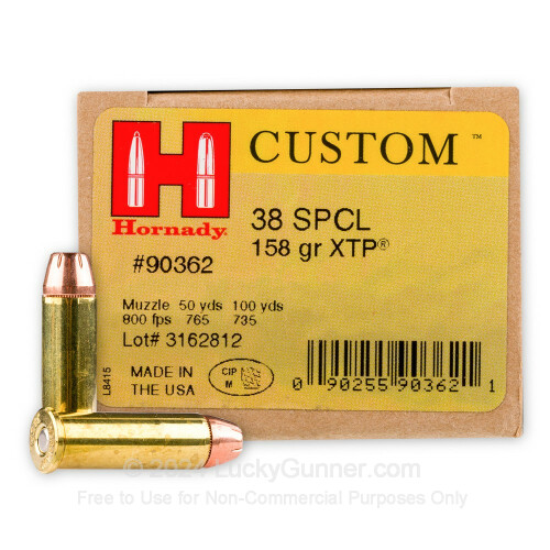 38 SPL 158gr. XTP JHP cartridges<BR> 100 ROUND BAGS-7706