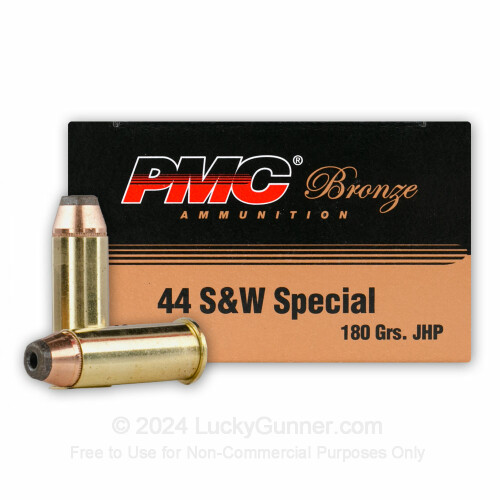 200 Round Plastic Can - 44 Magnum PMC 180 Grain JHP Ammo - 44B - Packed in  Small Plastic Canister