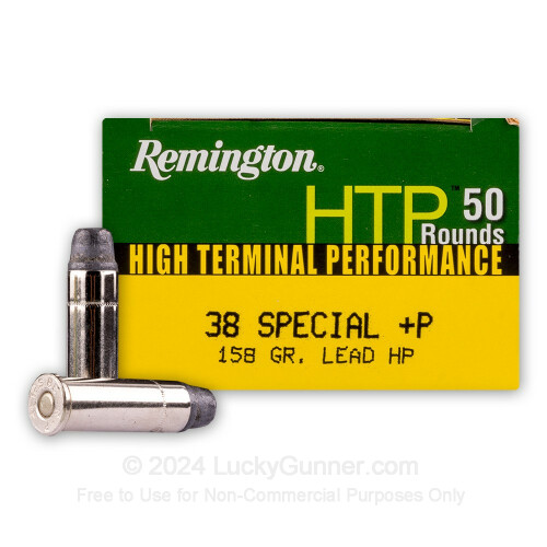 Premium 38 Special +P 158 Grain Lead Hollow Point Ammo From Remington