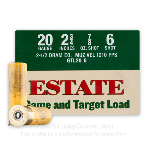 Bulk 20 Gauge Ammo For Sale - 2-3/4” 13/16oz. F Shot Ammunition in