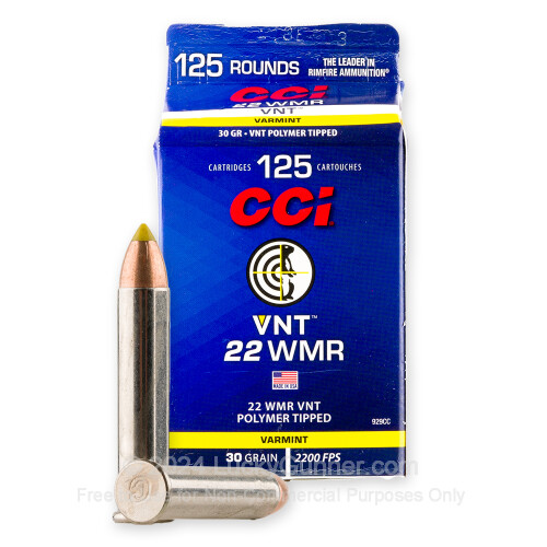 Premium 22 WMR Ammo For Sale 30 Grain VNT Ammunition in Stock by CCI