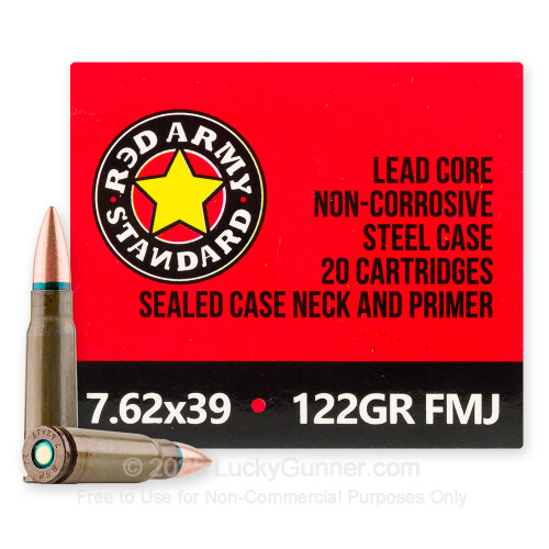 7.62x39 Ammo 124gr FMJ Wolf In White Box 1000rd In A 50 Cal Can - Foto 6