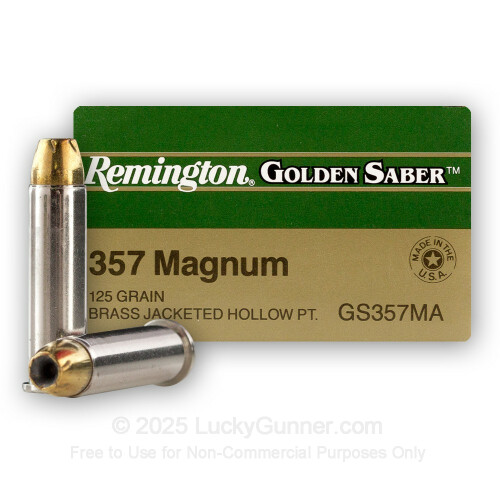 357 Mag Ammo For Sale - 125 gr JHP Remington Golden Saber