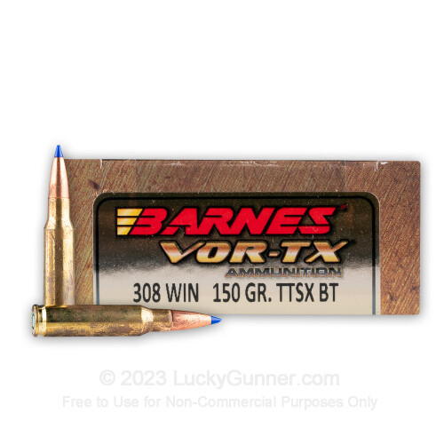 308 Winchester - 150 gr Lead Free TTSX Hollow Point Barnes VOR 