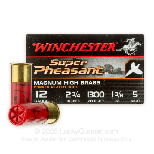 12 Gauge - 2-3/4" 1-3/8oz. #5 Shot - Winchester Super Pheasant - 25 Rounds