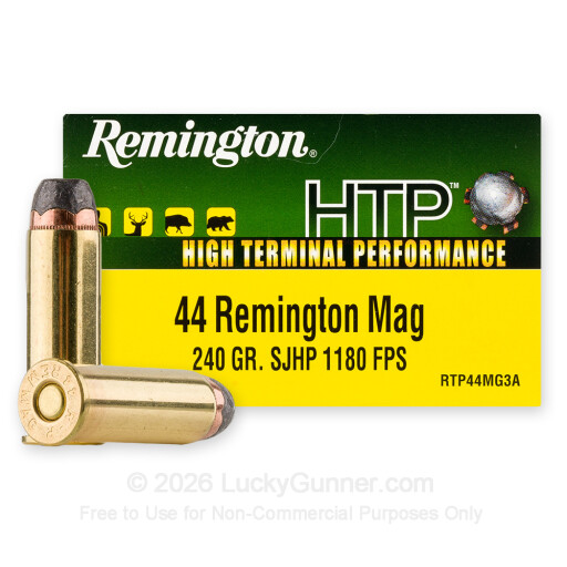 44 Mag - 240 Grain SJHP - Remington HTP - 20 Rounds