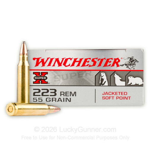 223 Rem - 55 Grain JSP - Winchester Super-X - 20 Rounds