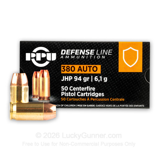 380 Auto - 94 Grain JHP - Prvi Partizan - 50 Rounds