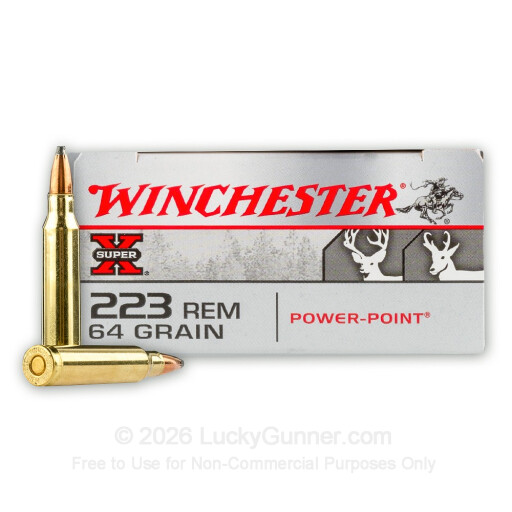 223 Rem - 64 Grain PP - Winchester Super-X - 20 Rounds