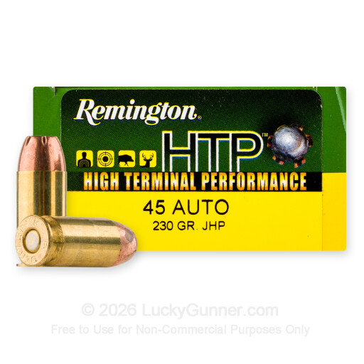 45 ACP - 230 Grain JHP - Remington HTP - 20 Rounds
