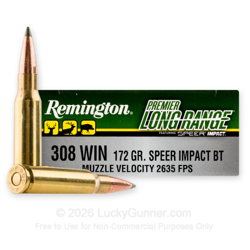 308 - 172 Grain Speer Impact - Remington Premier Long Range - 20 Rounds