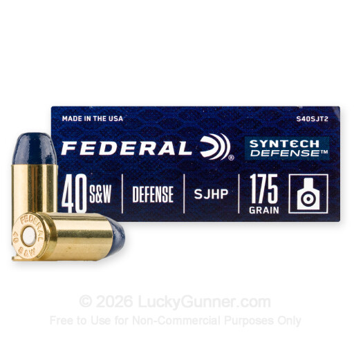 40 S&W - 175 Grain SHP - Federal Syntech Defense - 50 Rounds