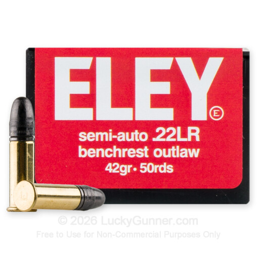 22 LR - 42 Grain LRN - Eley Semi-auto Benchrest Outlaw - 50 Rounds