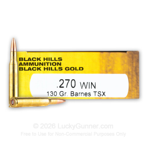 270 - 130 Grain TSX - Black Hills Gold - 20 Rounds