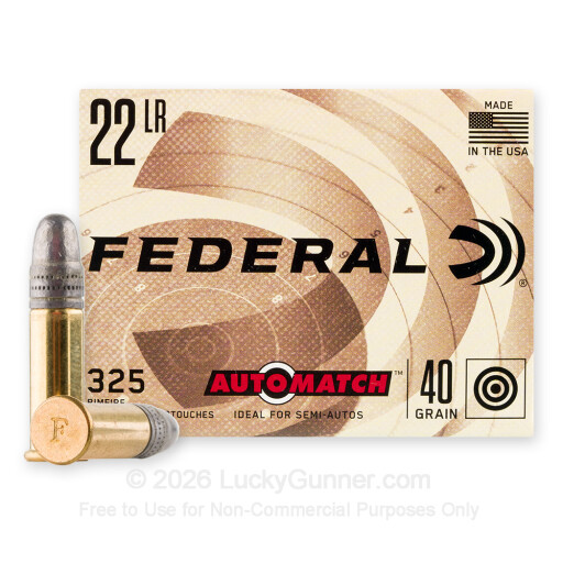 22 LR - 40 Grain LRN - Federal Champion AutoMatch - 3250 Rounds
