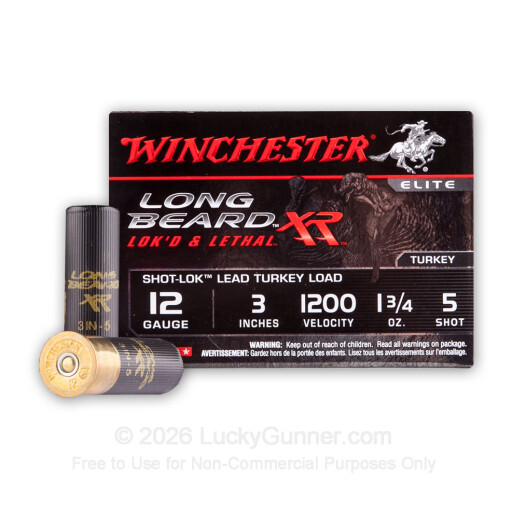 12 Gauage - 3" 1-3/4 oz #5 Shot - Winchester Long Beard XR - 10 Rounds