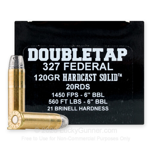 327 Federal Magnum - 120 Grain Hard Cast - Doubletap - 20 Rounds