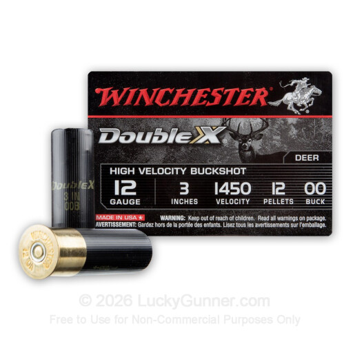 12 Gauge - 3" Double-X 00 Buck - Winchester - 5 Rounds
