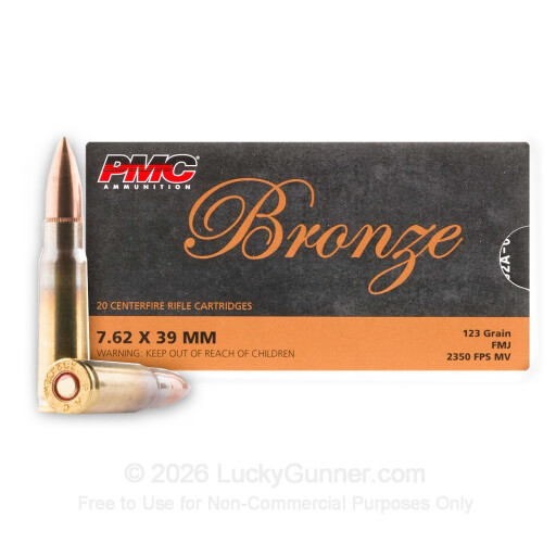 7.62x39 - 123 Grain FMJ - PMC - 20 Rounds