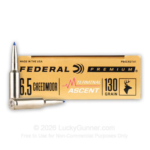 6.5 Creedmoor - 130 Grain Terminal Ascent - Federal - 20 Rounds