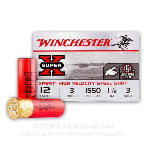 12 Gauge - 3" 1-1/8oz. #3 Shot - Winchester Super-X - 250 Rounds