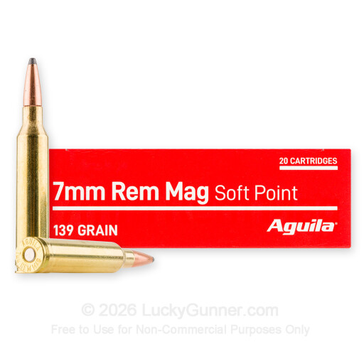 7mm Remington Magnum - 139 Grain SP - Aguila - 20 Rounds