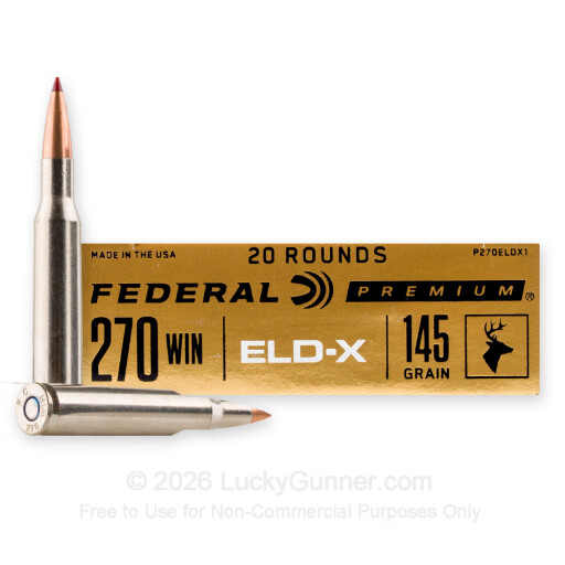 270 - 145 Grain ELD-X - Federal - 20 Rounds