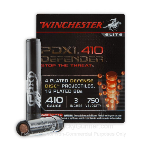 410 Bore - 3" - 4 Plated Defense Disks over Plated Shot - Winchester Supreme Elite PDX1 - 10 Rounds
