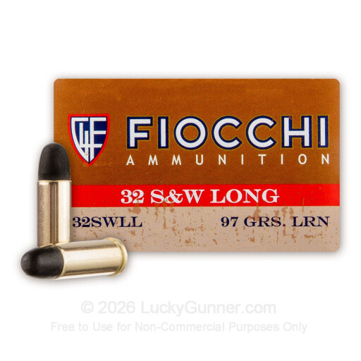 32 S&W Long - 97 Grain LRN - Fiocchi - 50 Rounds