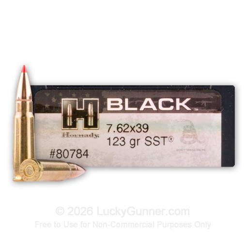 7.62x39 - 123 Grain SST - Hornady BLACK - 200 Rounds