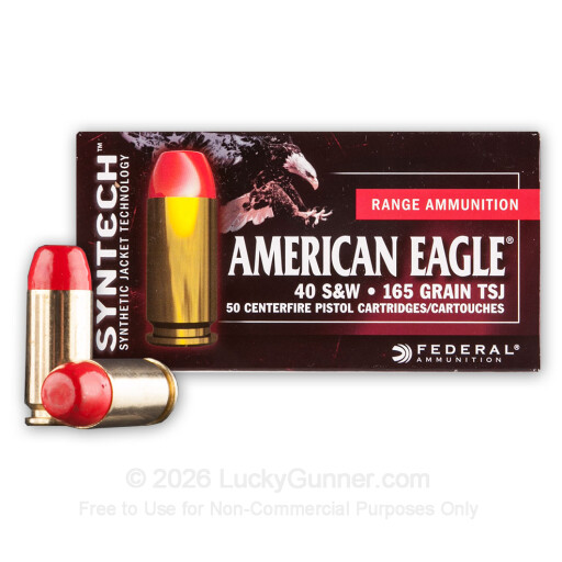40 S&W - 165 Grain Total Synthetic Jacket (TSJ) - Federal Syntech - 50 Rounds
