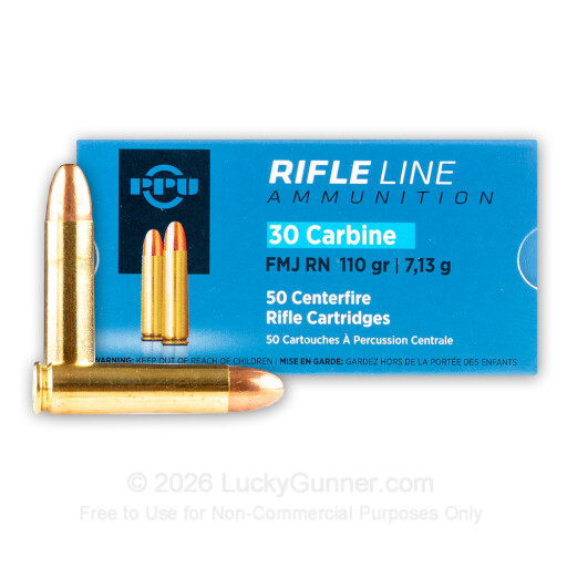 30 Carbine - 110 Grain FMJ RN - Prvi Partizan - 50 Rounds