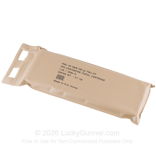 40 S&W - 165 Grain FMJ FP - PMC Battle Packs - 900 Rounds