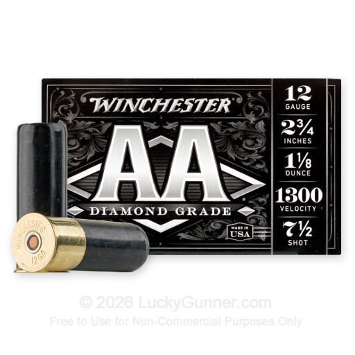 12 Gauge - 2-3/4" 1-1/8oz. #7.5 Shot - Winchester AA Diamond Grade - 25 Rounds