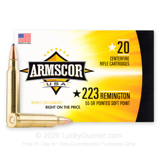 223 Rem - 55 Grain PSP - Armscor USA - 1000 Rounds