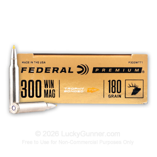 300 Winchester Magnum - 180 Grain Trophy Bonded Tip - Federal Vital-Shok - 20 Rounds