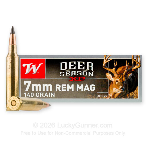 7mm Remington Magnum - 140 Grain Polymer Tip - Winchester Deer Season XP - 20 Rounds