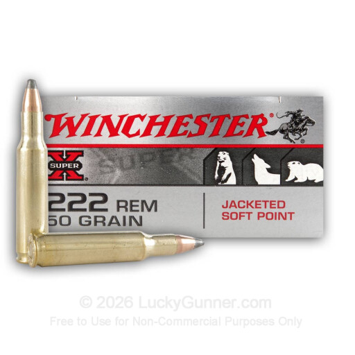222 Remington - 50 gr JSP - Winchester Super X - 20 Rounds